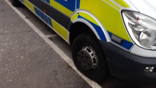 The police van