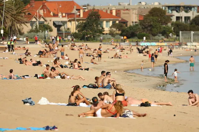 People at a beach