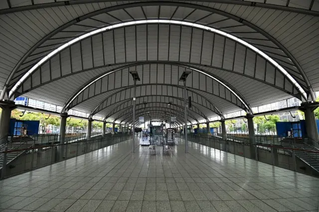 Empty train station