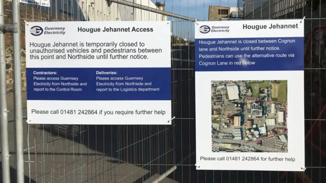 Road closure signs