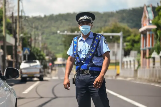 A police officer in Mauritius this week