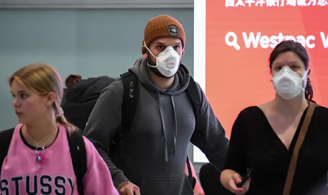 Arrivals at Sydney Airport on 20 March