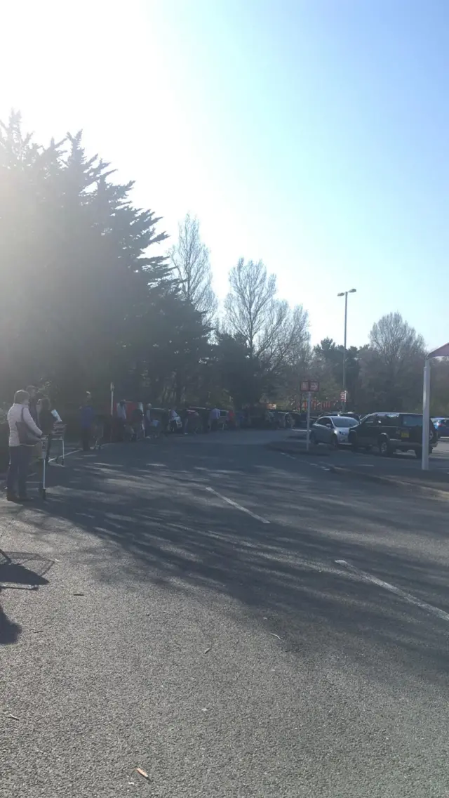 Queues in car park