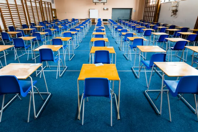 Empty exam hall