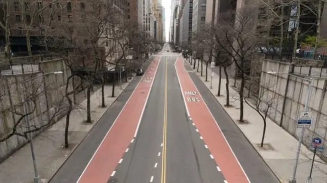 Empty street in New York