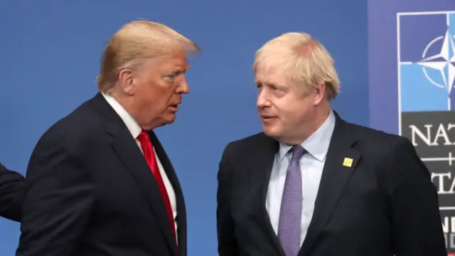 US President Donald Trump and UK PM Boris Johnson