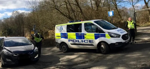 Police at reservoir car park