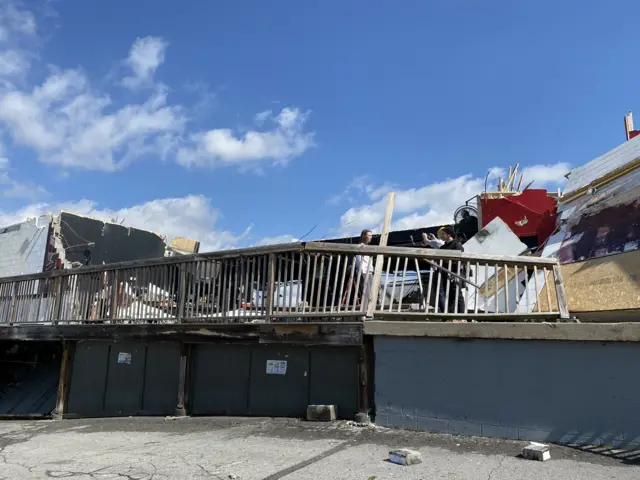 Damage from tornadoes in Nashville