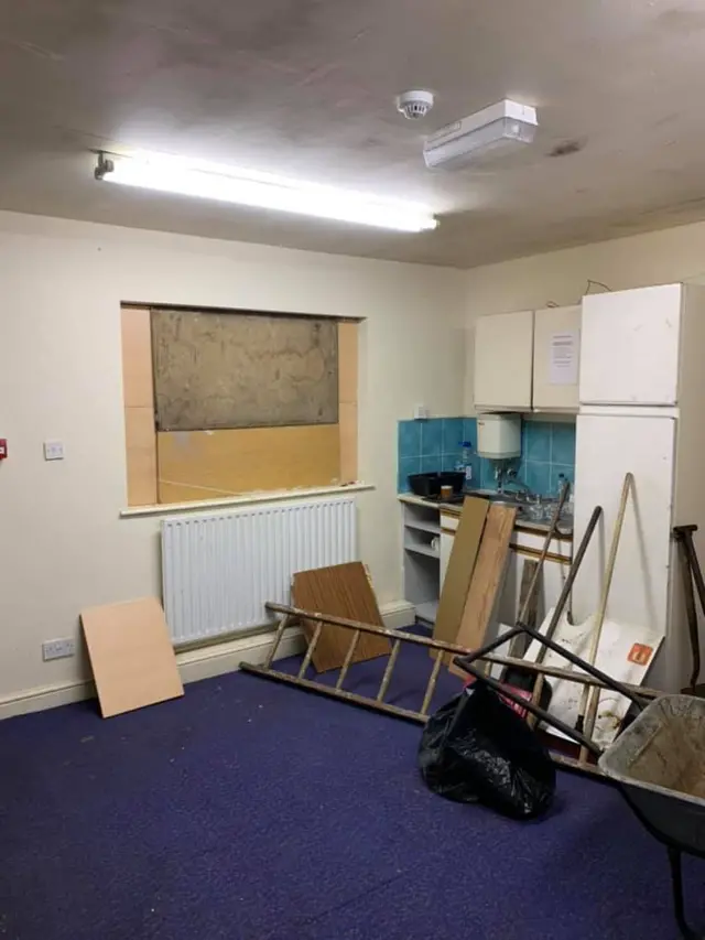Centre after clean-up