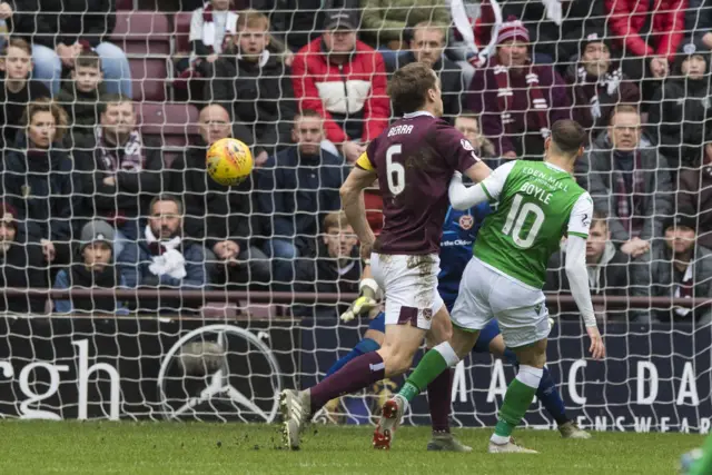Both sides have won at each other's ground this season, Hibs beating Hearts 2-0 at Tyncastle on Boxing Day