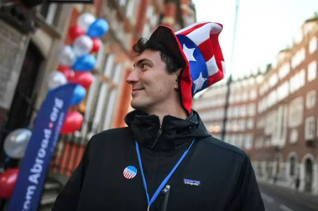 Super Tuesday voter in London, England