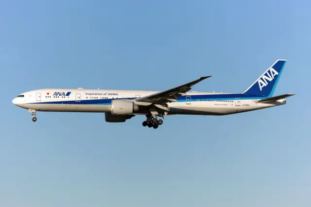 An All Nippon Airways (ANA) Boeing 777-300ER