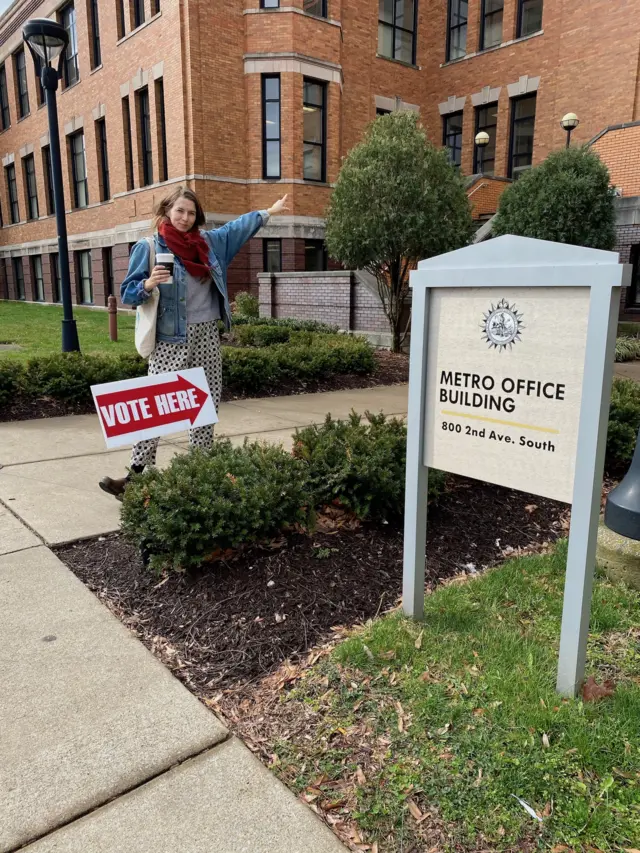 Mari Rogers voting