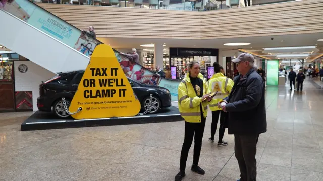 A 'clamped' car in Sheffield