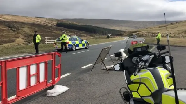 Dyfed-Powys Police set up check points