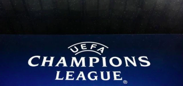 A sign saying Uefa Champions League