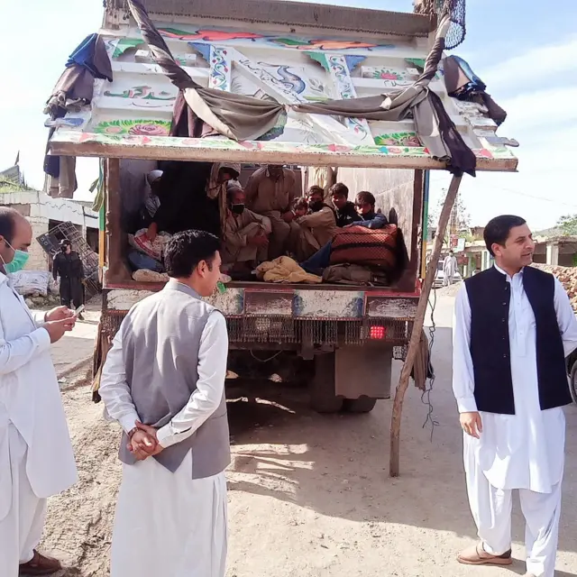 The men were found hiding in a lorry