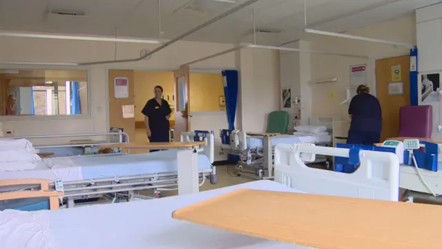 Ward being prepared by staff at Borders General Hospital