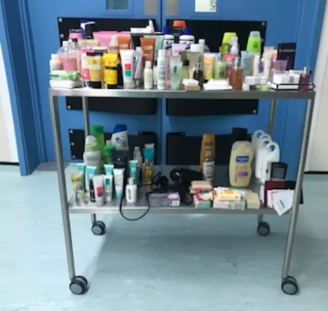 Donated toiletries