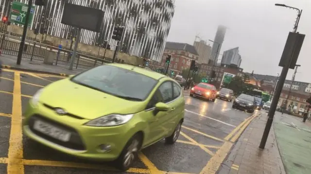 Cars in Leeds city centre