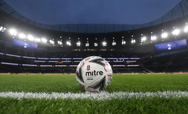 FA Cup ball at the Tottenham Hotspur Stadium