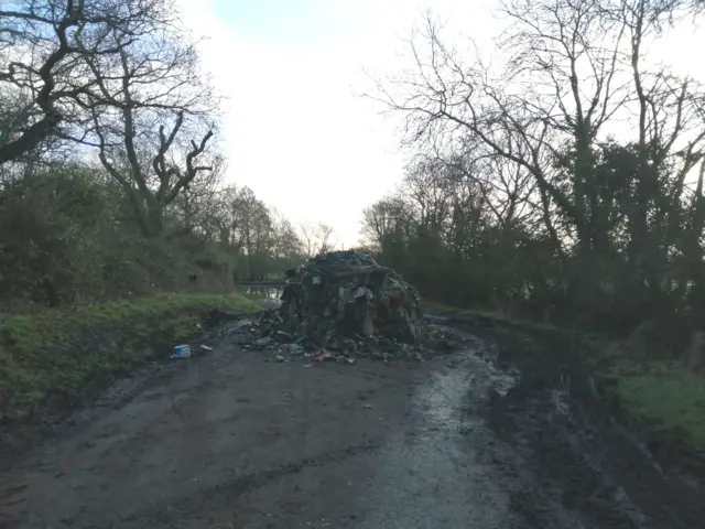 Waste dumped in the middle of Watery Gate Lane