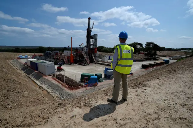 Test-drilling site in North Yorkshire