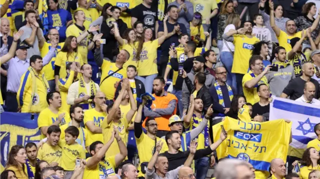 Fans of Maccabi Tel Aviv football team