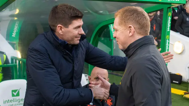 Rangers manager Steven Gerrard and Celtic's Neil Lennon