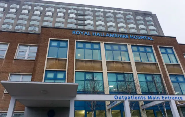 General view of Royal Hallamshire Hospital in Sheffield, England