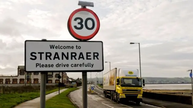 The port in Stranraer was used for ferry services to Northern Ireland up until 2011