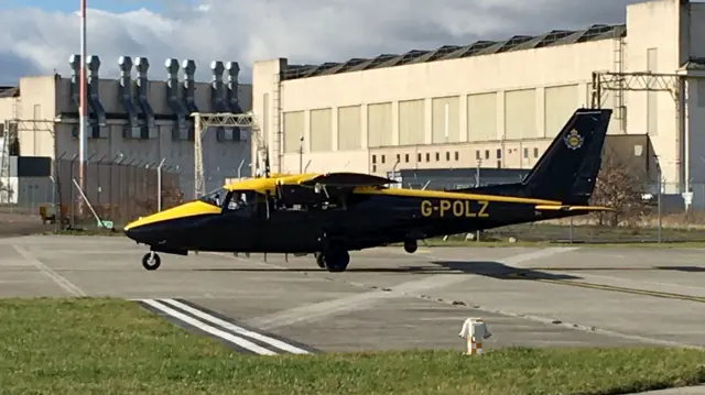 A police plane in Doncaster