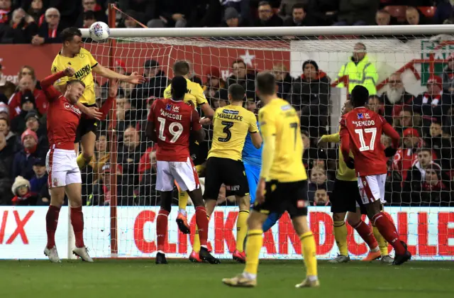 Matt Smith heads in Millwall's third