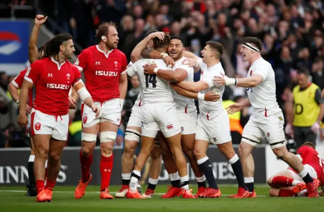 England celebrate