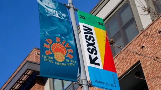 SXSW 2020 banner in Austin, Texas