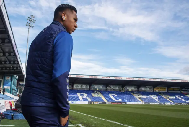 Rangers striker Alfredo Morelos in Dingwall