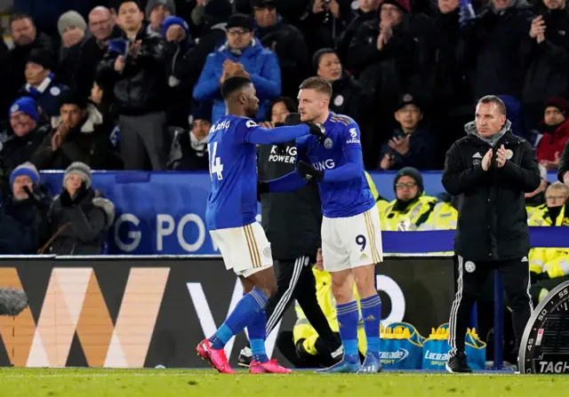 Vardy celebrates