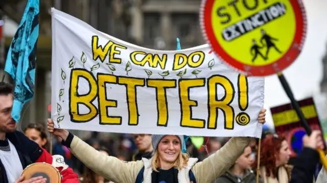 Climate protester