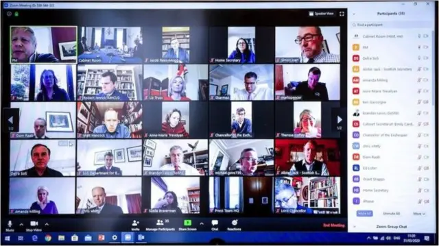 Screen shot of Zoom meeting