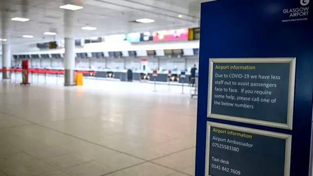 Deserted Glasgow Airport