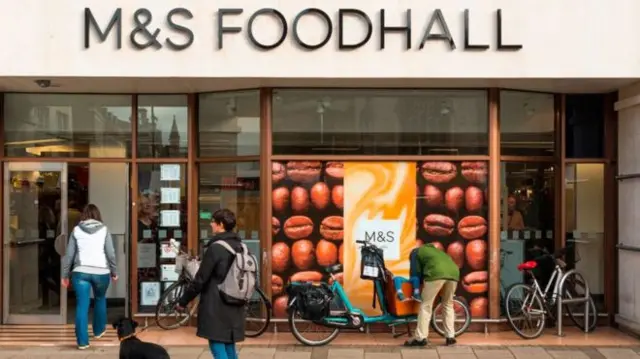 An M&S store front