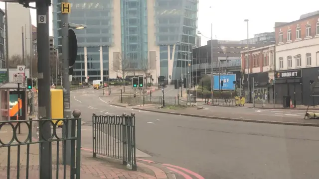 Empty Birmingham streets