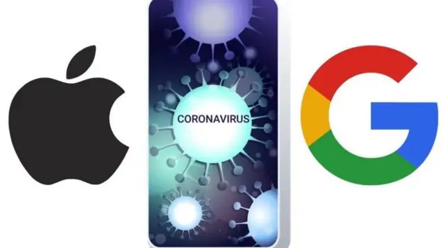 Apple and Google logos