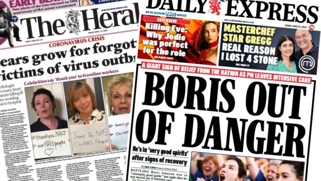 Front pages 10 April