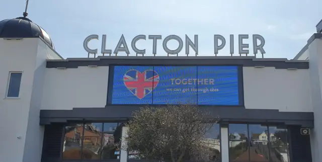 Clacton pier sign