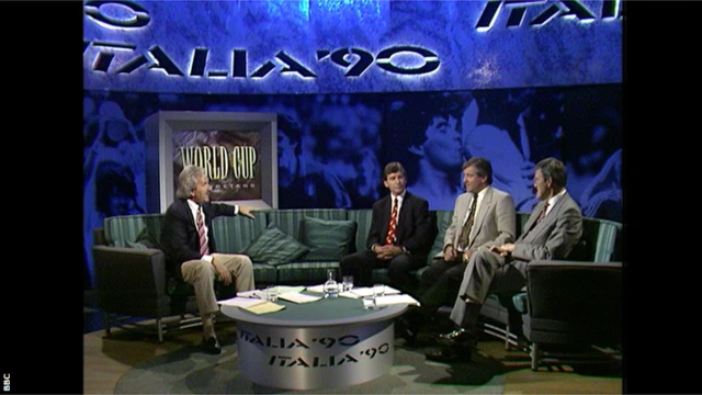 The BBC World Cup 1990 studio