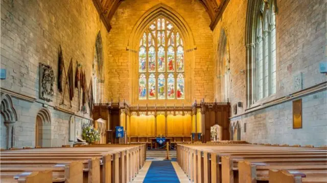 Interior of church