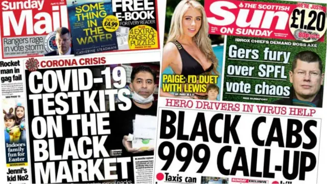 Front pages 12 April