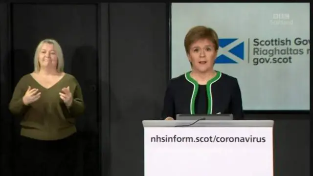 First Minister Nicola Sturgeon led the latest coronavirus media briefing