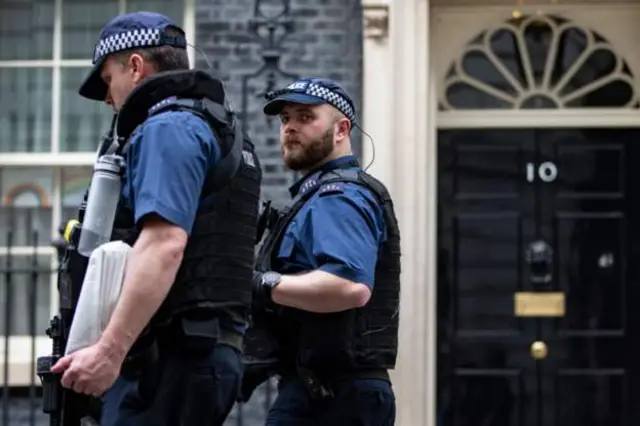 Police outside No.10